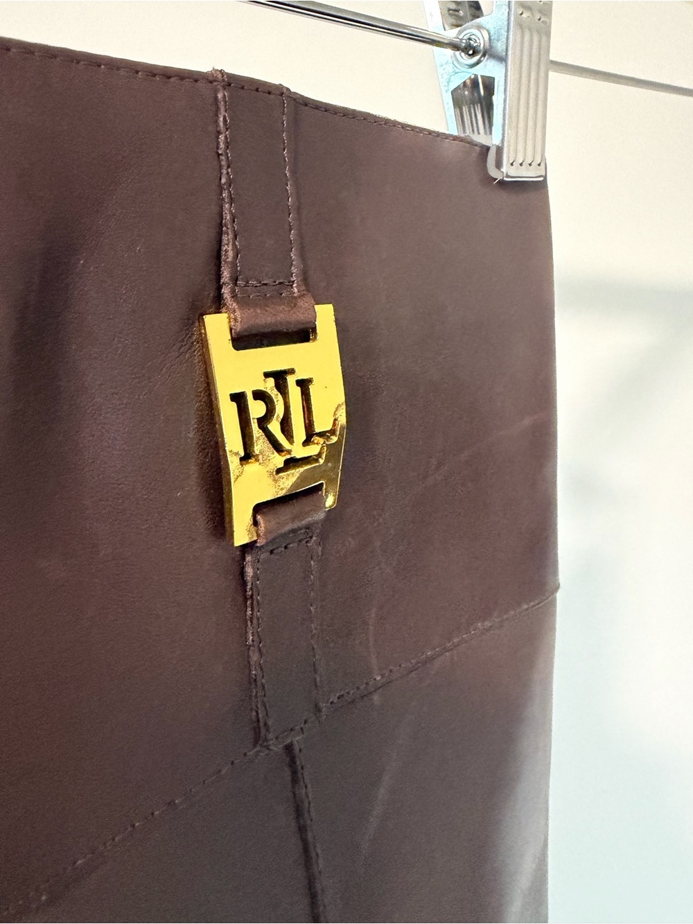 Ralph Lauren Dark Brown Leather Knee-High Riding Boot - Maribel - Size 8 - Picture 9 of 11